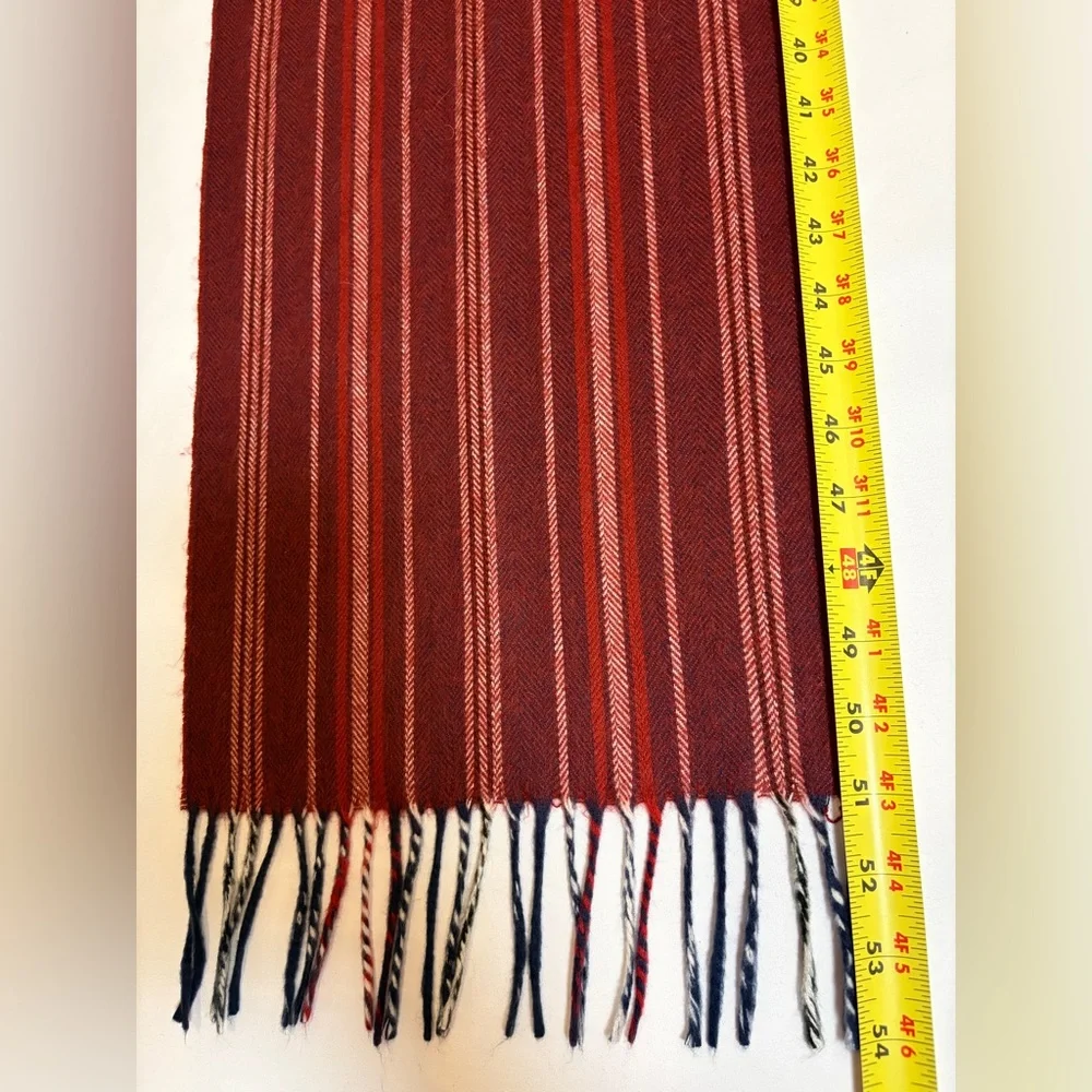 Christian Dior Monsieur Men’s Cashmaire Scarf Red Burgundy New Lord & Taylor